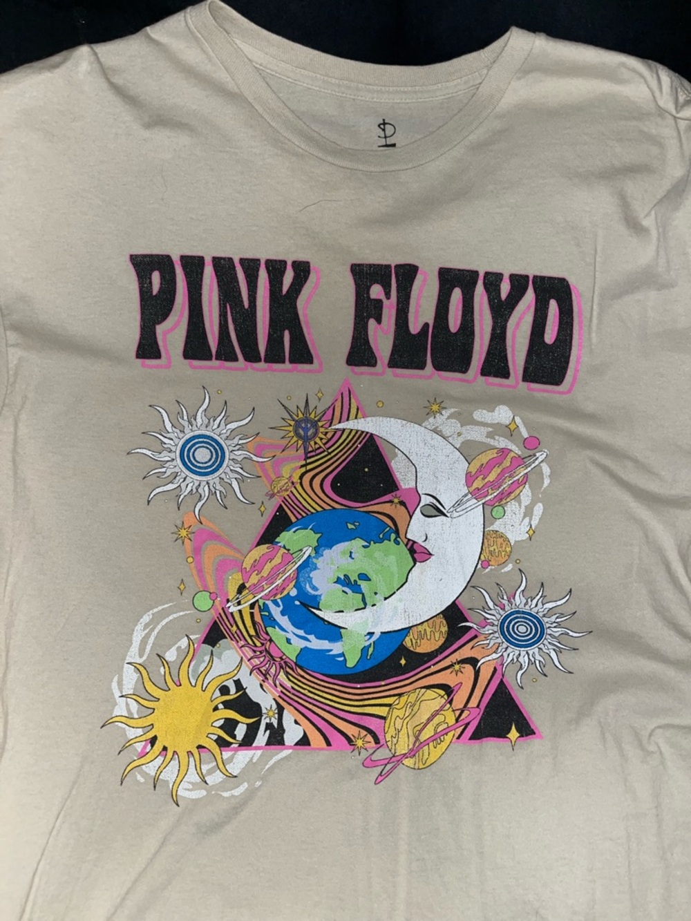 Pink Floyd Beige Tee with Black and Pink Graphic - Picture 2 of 3